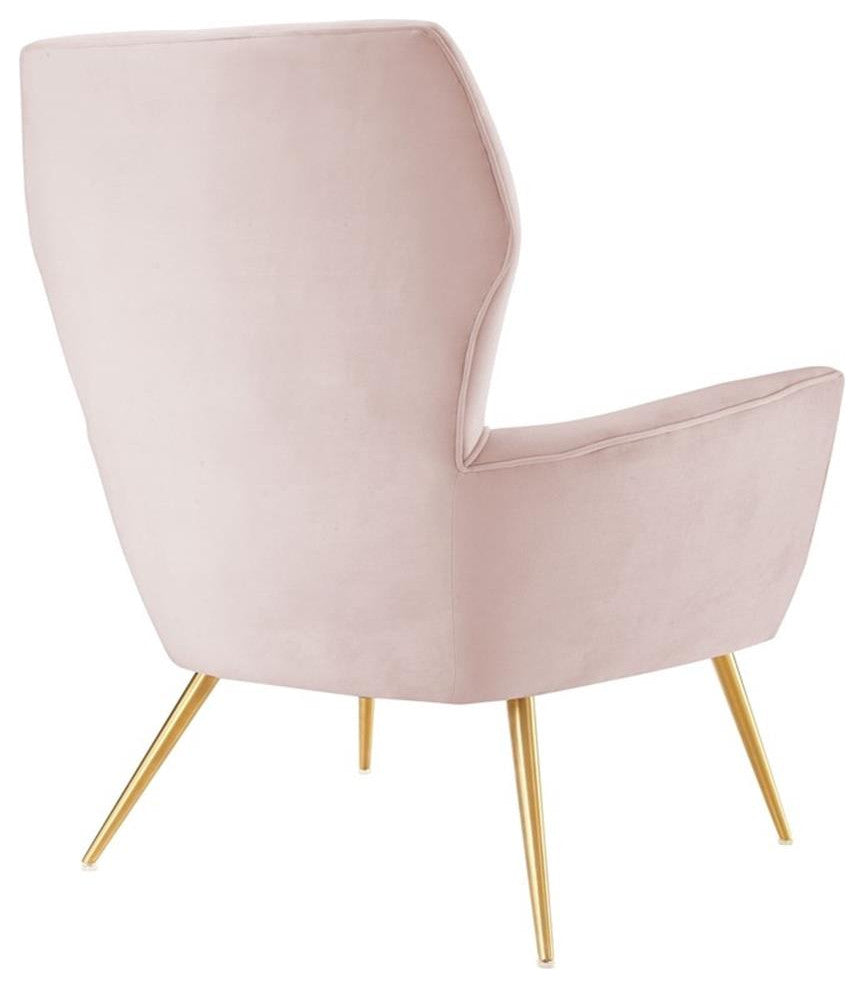 Renata Button Tufted Performance Velvet Armchair, Pink