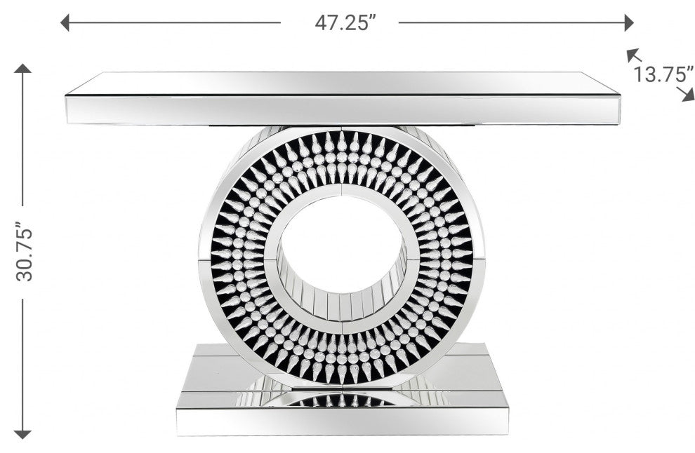Silver Sundial Console Table