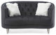 Dania 64 in. W Flared Arm Velvet Straight Sofa, Black