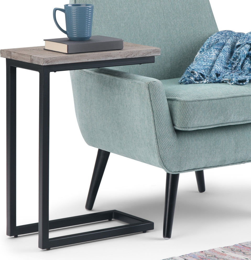 Skyler C Side Table With Marble Top, Birch