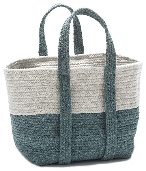 Colonial Mills Basket Farmhouse Square Basket Teal Rectangle