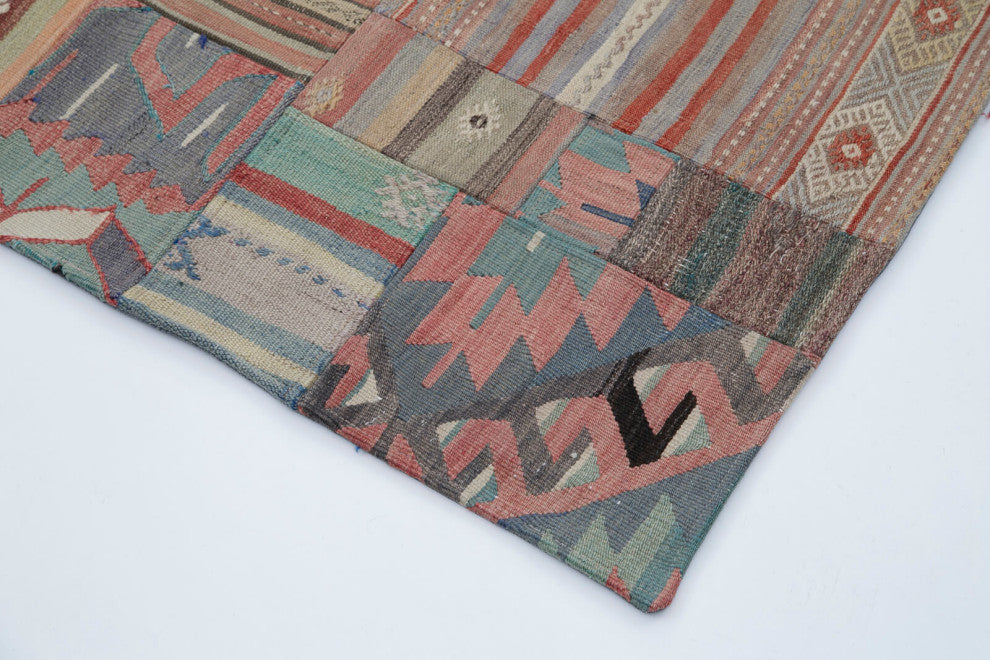 Rug N Carpet - Handmade Anatolian 6' 8'' x 9' 10'' Unique Patchwork Kilim Rug