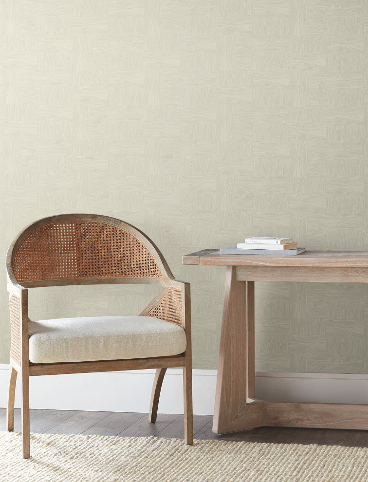Beige Wicker Dot Wallpaper