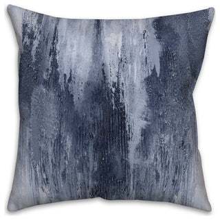 Blue Painted Abstract 18x18 Indoor/Outdoor Pillow
