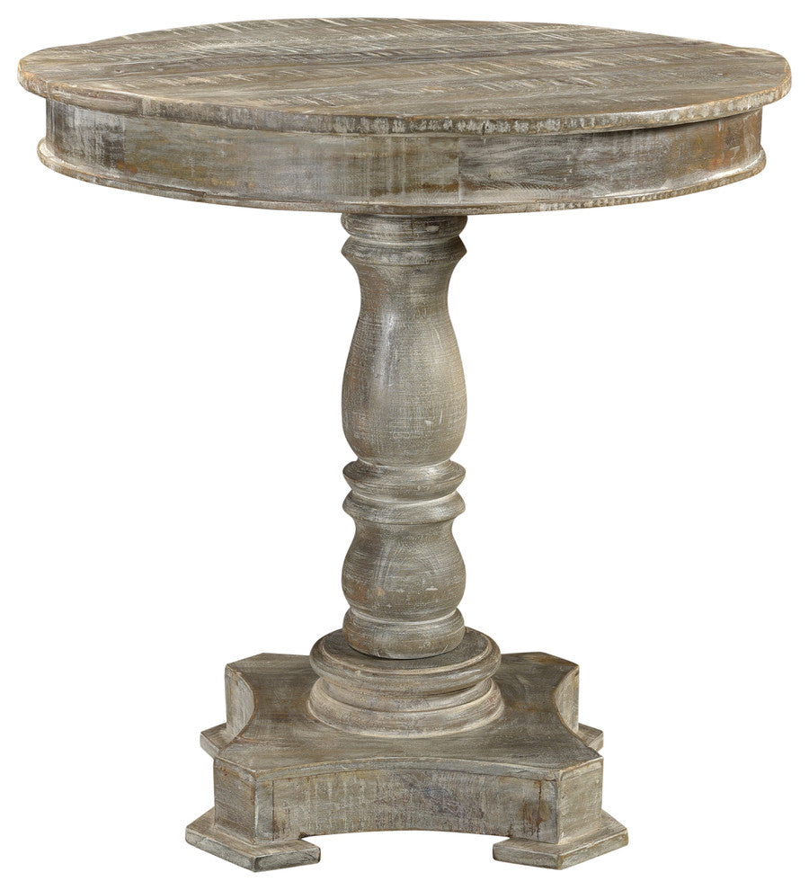 Golden Round Bistro Table, Gray Wash
