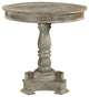 Golden Round Bistro Table, Gray Wash