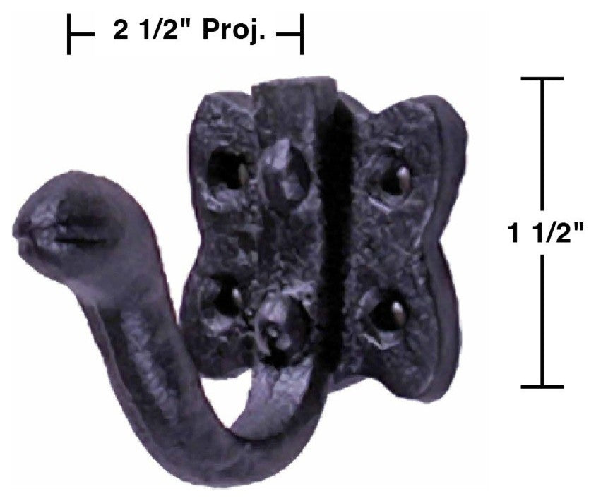 Cast Iron Coat Wall Hook Elephant Design set of 3 Renovators Supply