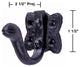 Cast Iron Coat Wall Hook Elephant Design set of 3 Renovators Supply