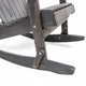 GDF Studio Vivian Outdoor Acacia Wood Adirondack Rocking Chair, Dark Gray, Single