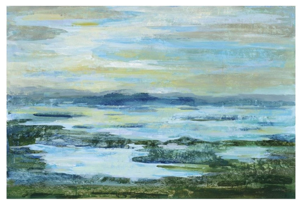 "Northern Lake Green Crop" Digital Paper Print by Silvia Vassileva, 62"x42"