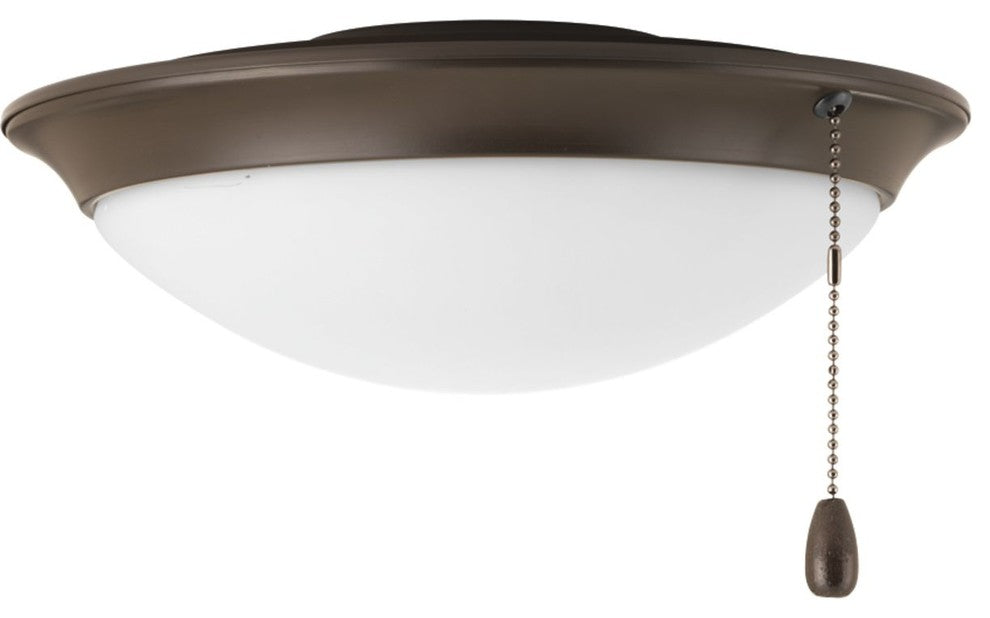 Progress Lighting AirPro 1-Light DC LED Ceiling Fan Light Kit, Antique Bronze