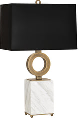 Oculus Table Lamp, Black, Warm Brass