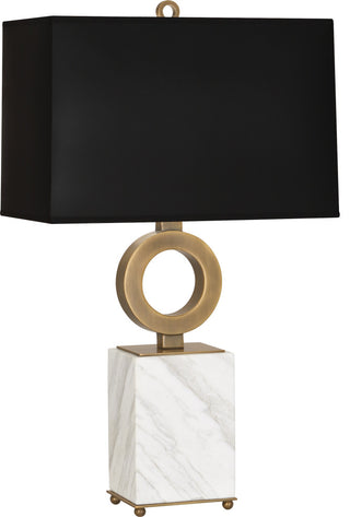 Oculus Table Lamp, Black, Warm Brass