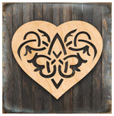 Celtic Spiral Hart Wood Decor, 24x24