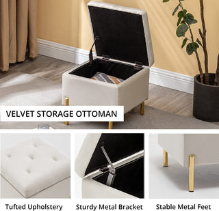 Ottoman with Storage Cube