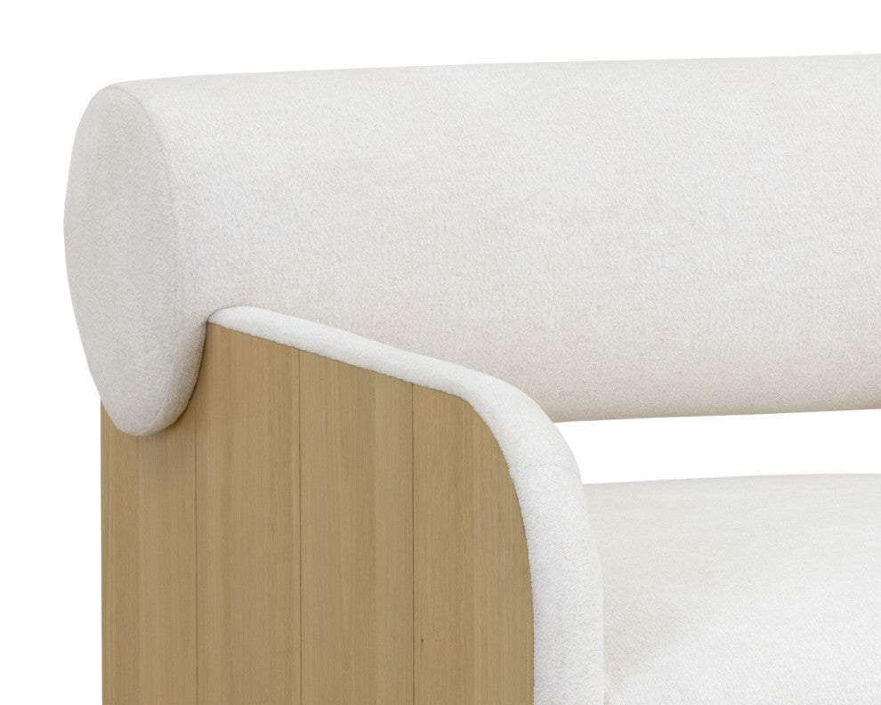 Coburn Lounge Chair, Rustic Oak, Eclipse White