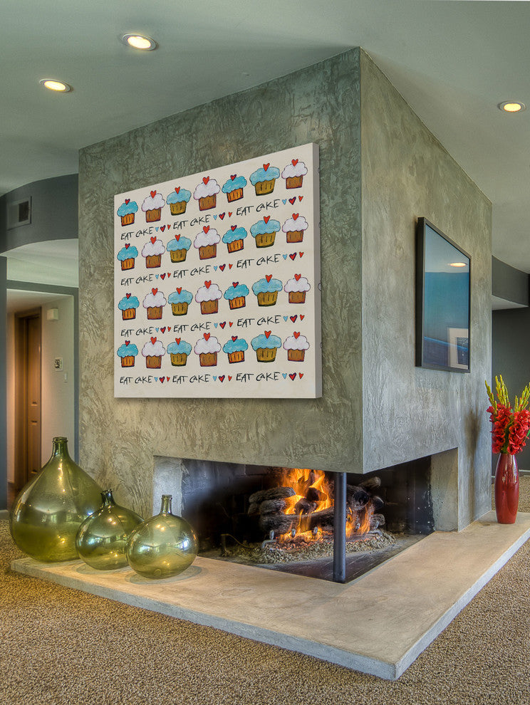 "Eat Cake" Painting Print on Canvas by Tori Campisi