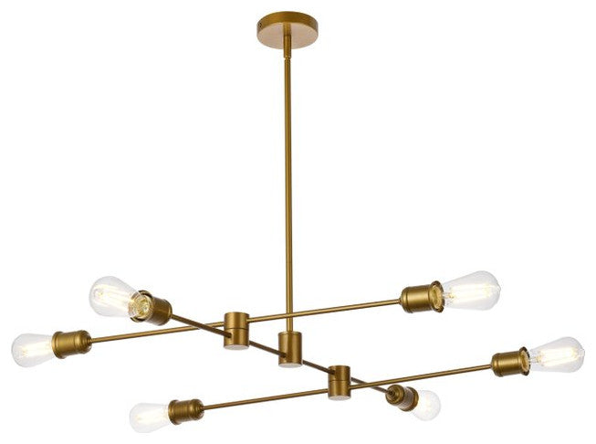 Xander 6-Light Pendant, Brass