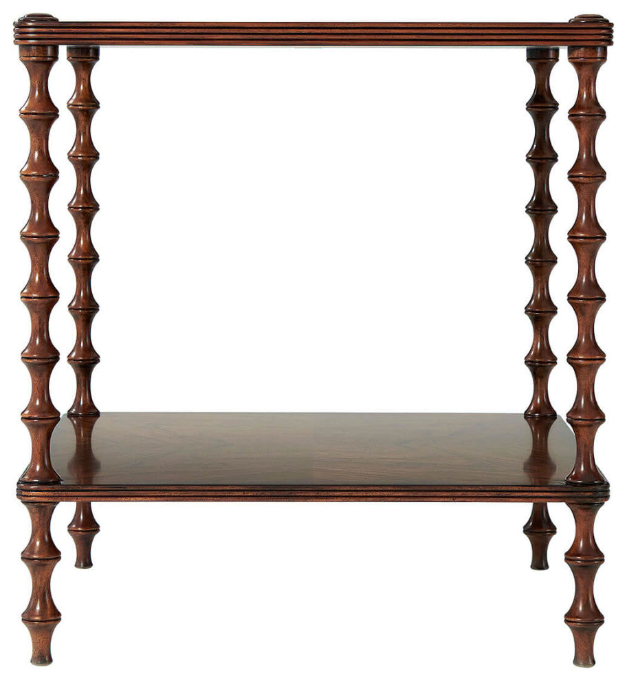 Modern Walnut Lamp Table