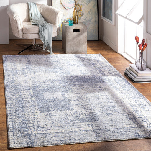 Surya Presidential PDT-2320 7'10"x10' Rug, Bright Blue/Dark Green/Medium Gray