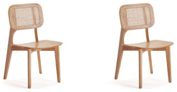 Manhattan Comfort Versailles Dining Chair, Nature, Set of 4