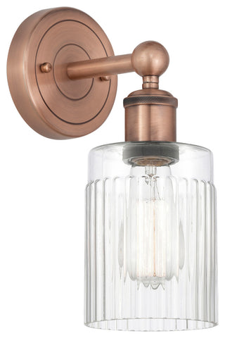 Hadley 1-Light 5" Sconce, Antique Copper Finish, Clear Shade