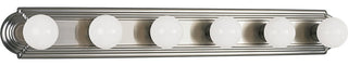 Progress Lighting 6-60W Medium Broadway, Brushed Nickel