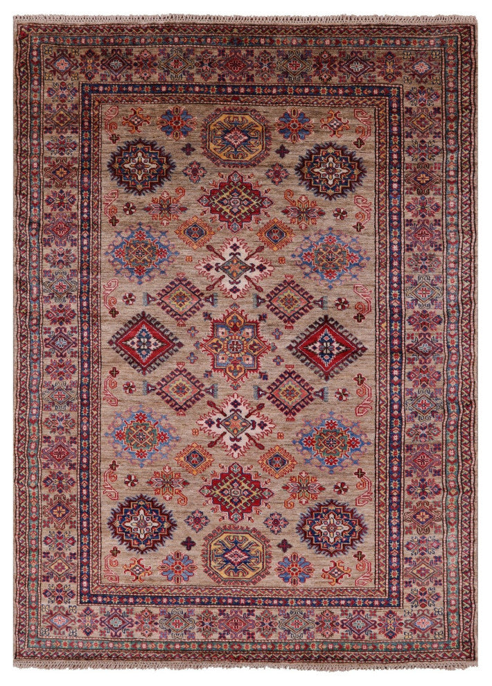 Super Kazak Hand Knotted Wool Rug 5' 8" X 7' 9" Q7696