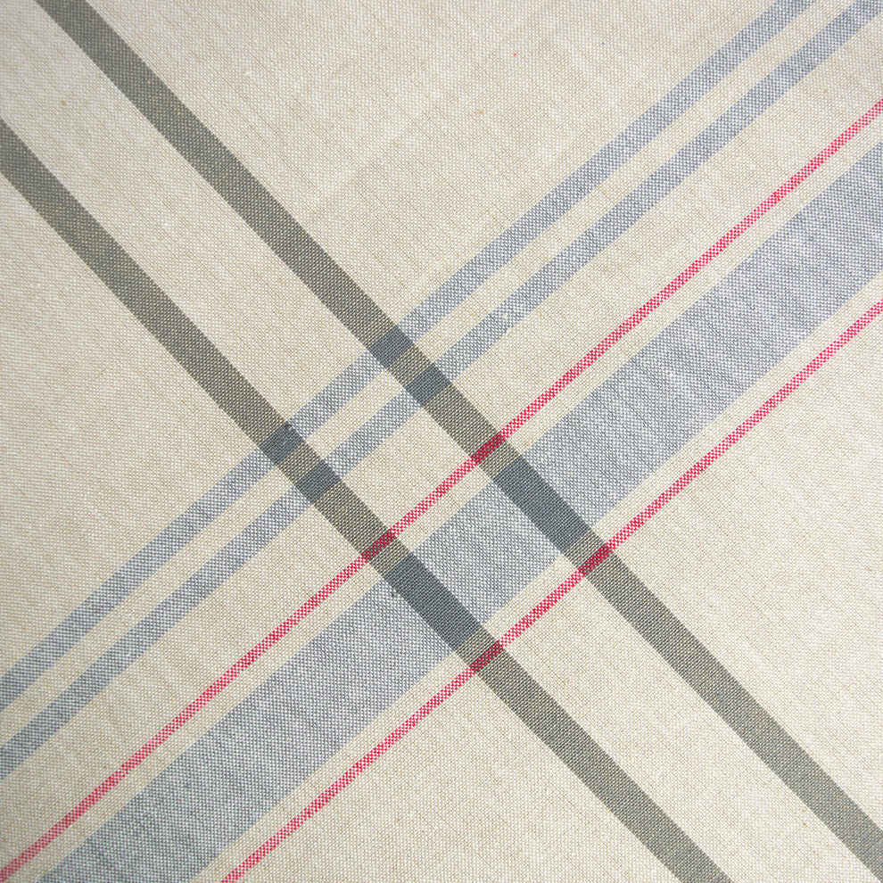 DII Gray French Stripe Tablecloth 70" Round