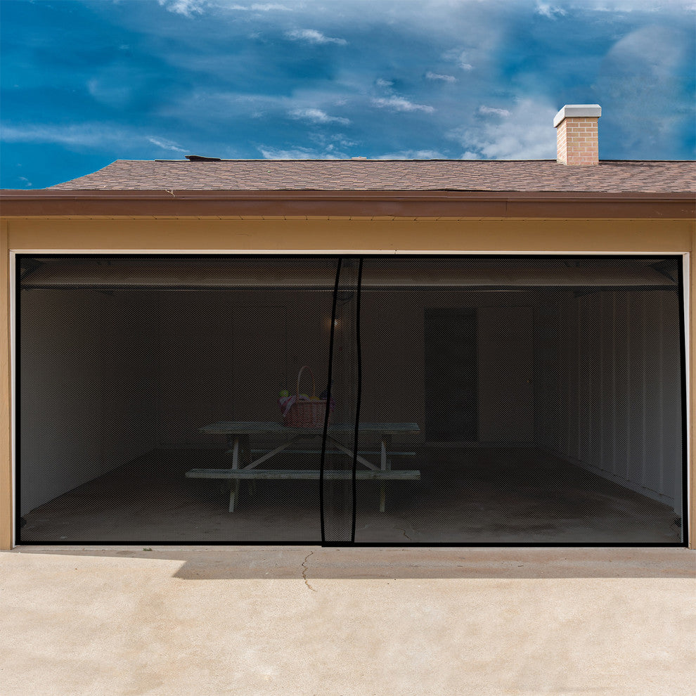 Magnetic Garage Door Screen Two Car Garage- Heavy Duty Weighted by Pure Garden