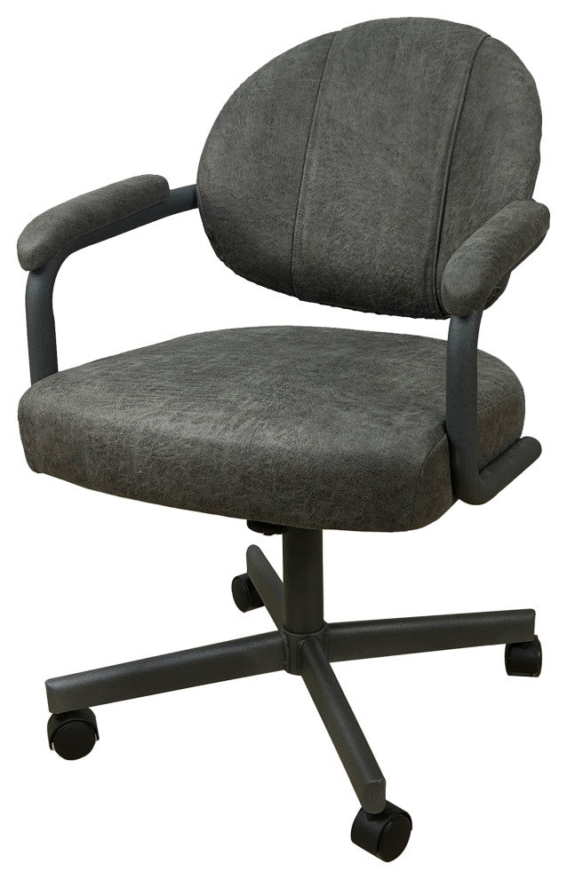 M-70 Caster Swivel Tilt Kitchen Chair with Wheels, Northwest Elk - Gray