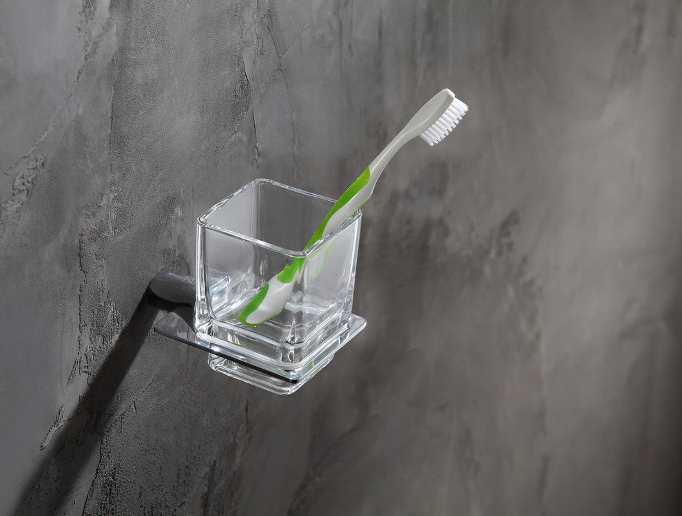 Anzzi Essence Series Toothbrush Holder, Polished Chrome, Polished Chrome