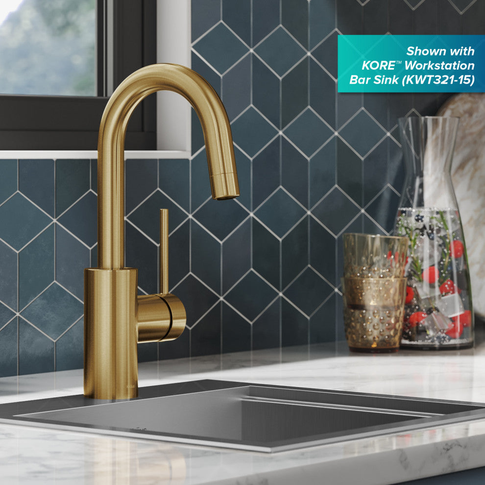 Oletto 1-Hole Kitchen Bar Faucet, Spot Free BB