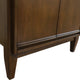 25" Single Sink Vanity, Walnut Finish, White Engineered Stone Top and Round Sink