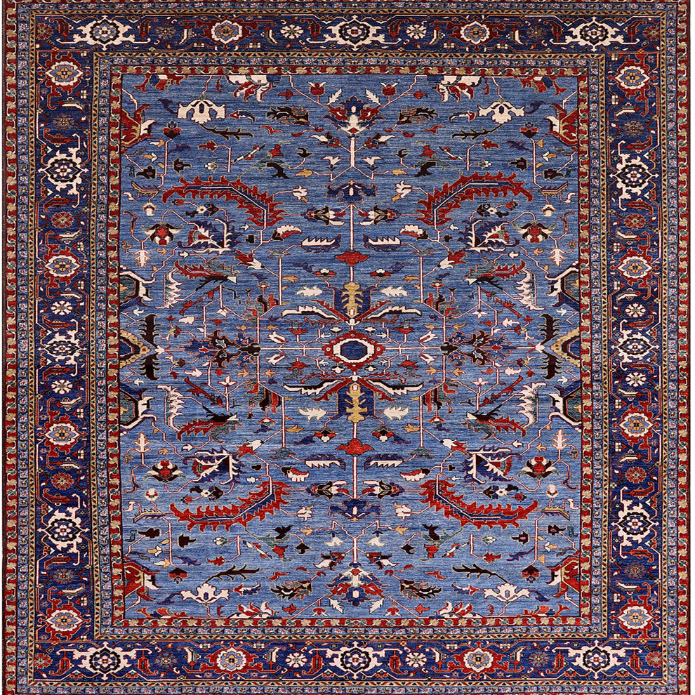 Ahgly Company Indoor Square Mid-Century Modern Area Rugs, 3' Square