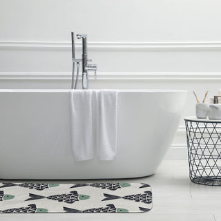 24" x 17" Fish Tales Bathmat, Sage