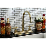 Kingston Brass Centerset Kitchen Faucet, Polished Brass