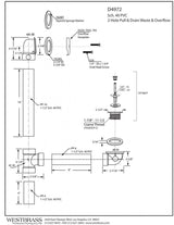 Pull & Drain Sch. 40 PVC Bath Waste With Two-Hole Elbow In Powder Coated White