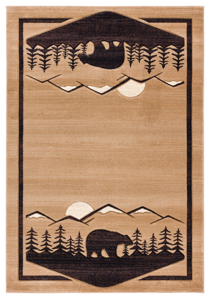 United Weavers Cottage Treetops Beige Area Rug 2'7"x4'2"