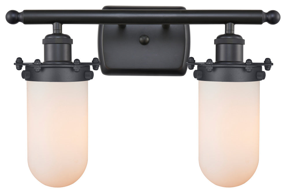 INNOVATIONS LIGHTING 516-2W-BK-CE231-W-LED Kingsbury 2 Light Bath Vanity Light
