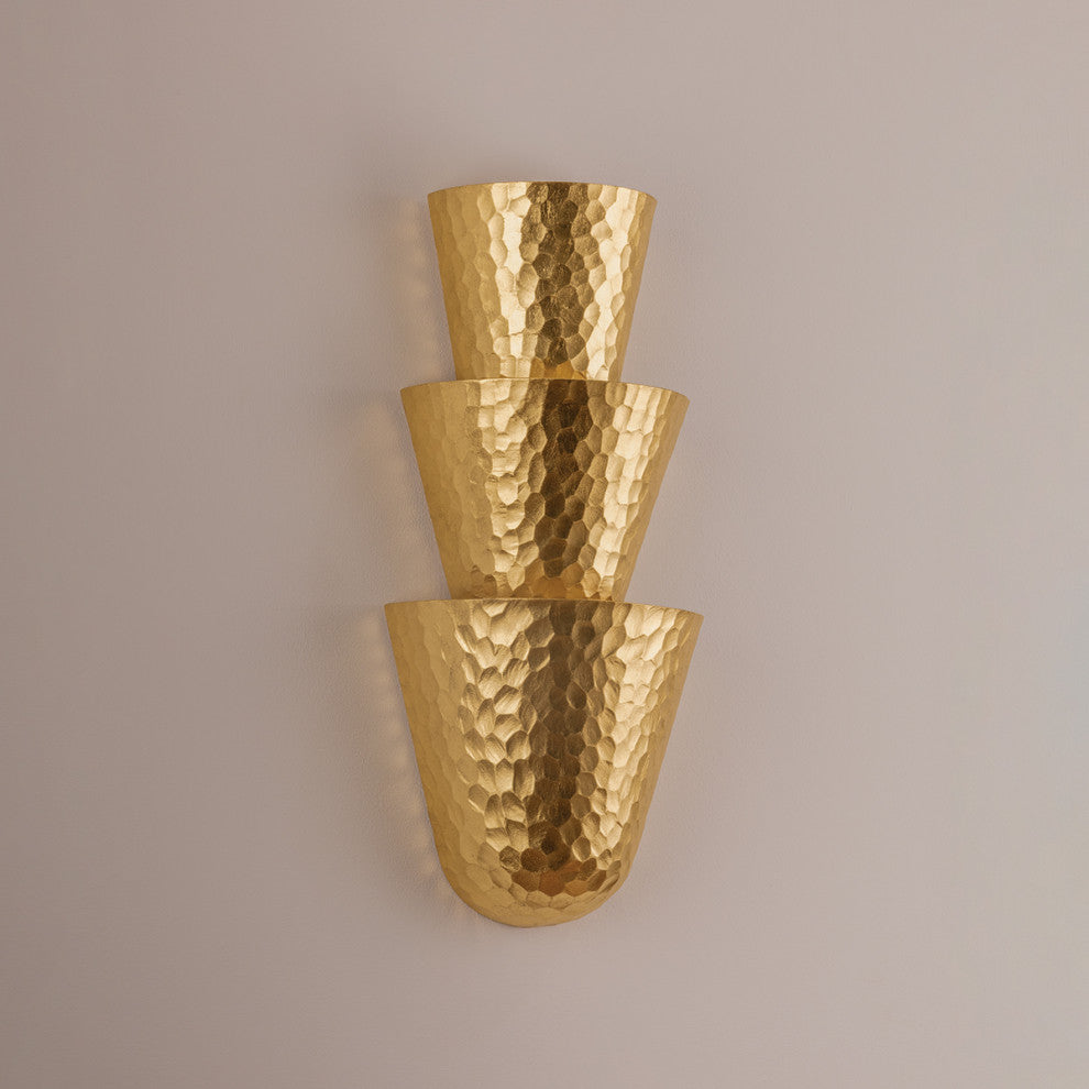 Corbett Lighting Bucharest Wall Sconce, Vintage Gold Leaf, 8.25"Dx18"H