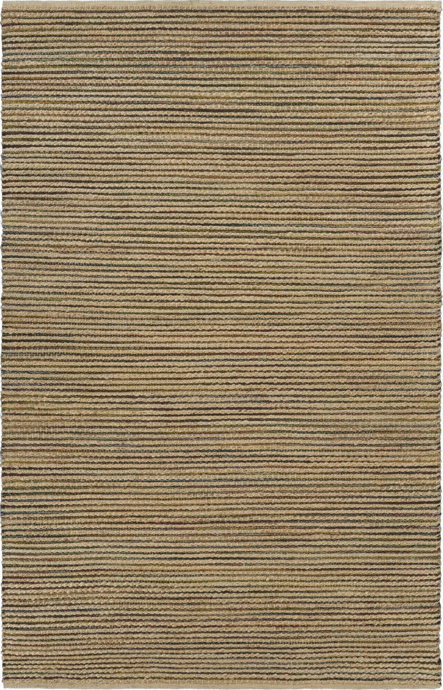 9" x 12" Natural Undertone Striated Area Rug