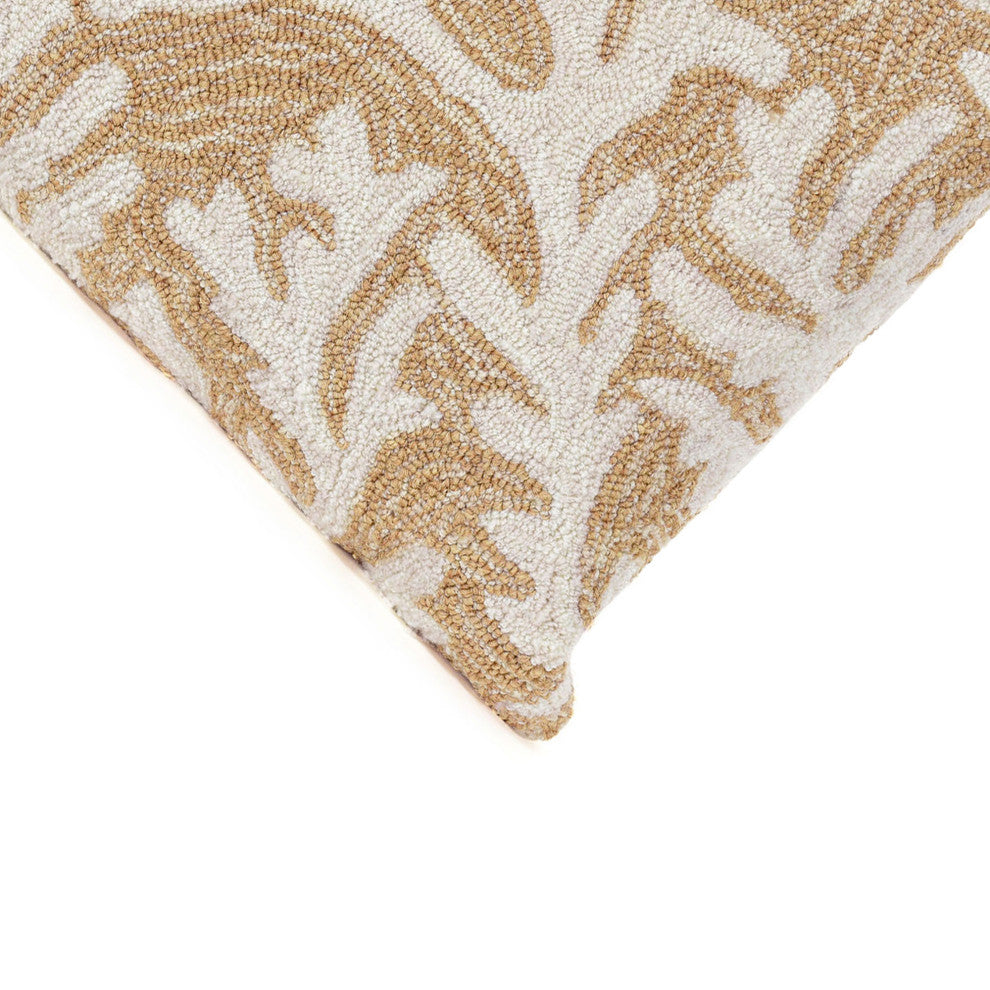 Frontporch Coral Square Pillow, 18", Neutral, 18"x18"