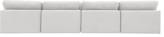 Comfy Upholstered Modular Sofa, Cream, 4-Piece: 4 Armless Chair, Velvet