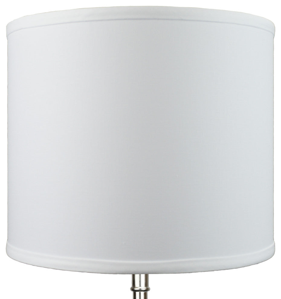 Fenchel Shades 12"x12"x10" Spider Attachment, Drum Lamp Shade, Linen White