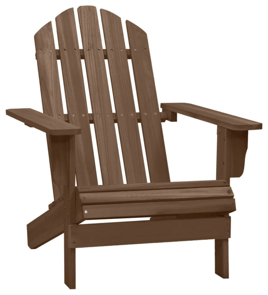 vidaXL Patio Chair Outdoor Chair Dining Chair Wooden Solid Fir Wood Brown
