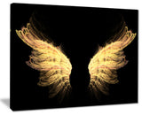 "Hell Gold Wings" Abstract Digital Art Canvas Print