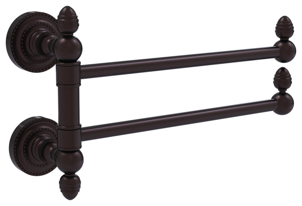 Dottingham 2 Swing Arm Towel Rail, Antique Bronze