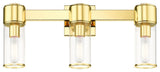 Livex Lighting Quincy 3-Light Polished Brass Vanity Sconce