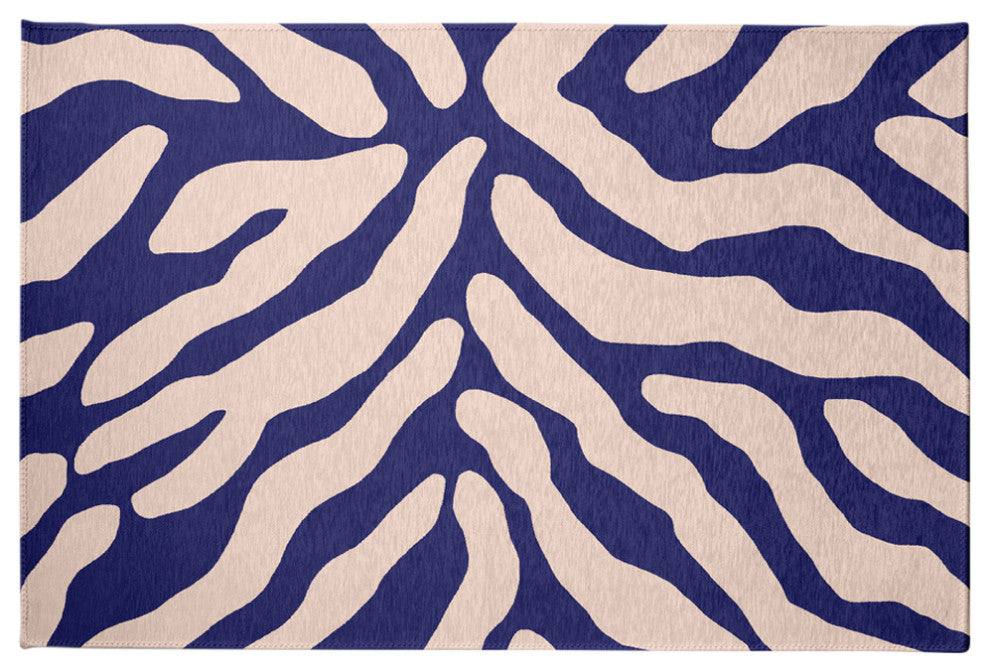Animal Stripe Spring Chenille Rug, Purple, 4'x6'